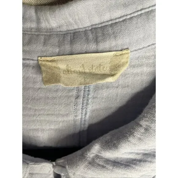 Altar’d State - Women’s Dusty Blue Soft Texured Button-up Blouse - Size Large - Picture 2 of 6